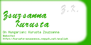 zsuzsanna kurusta business card